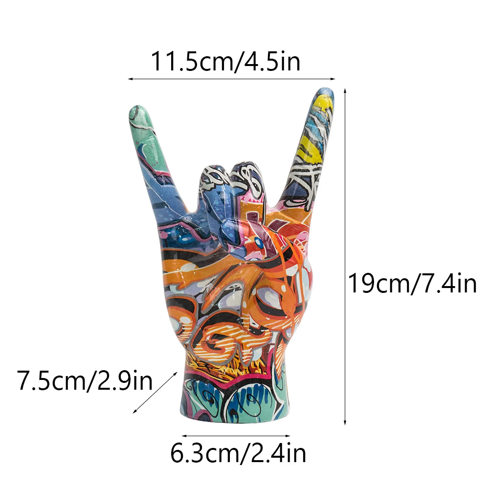 Rock On! Graffiti Hand Statue